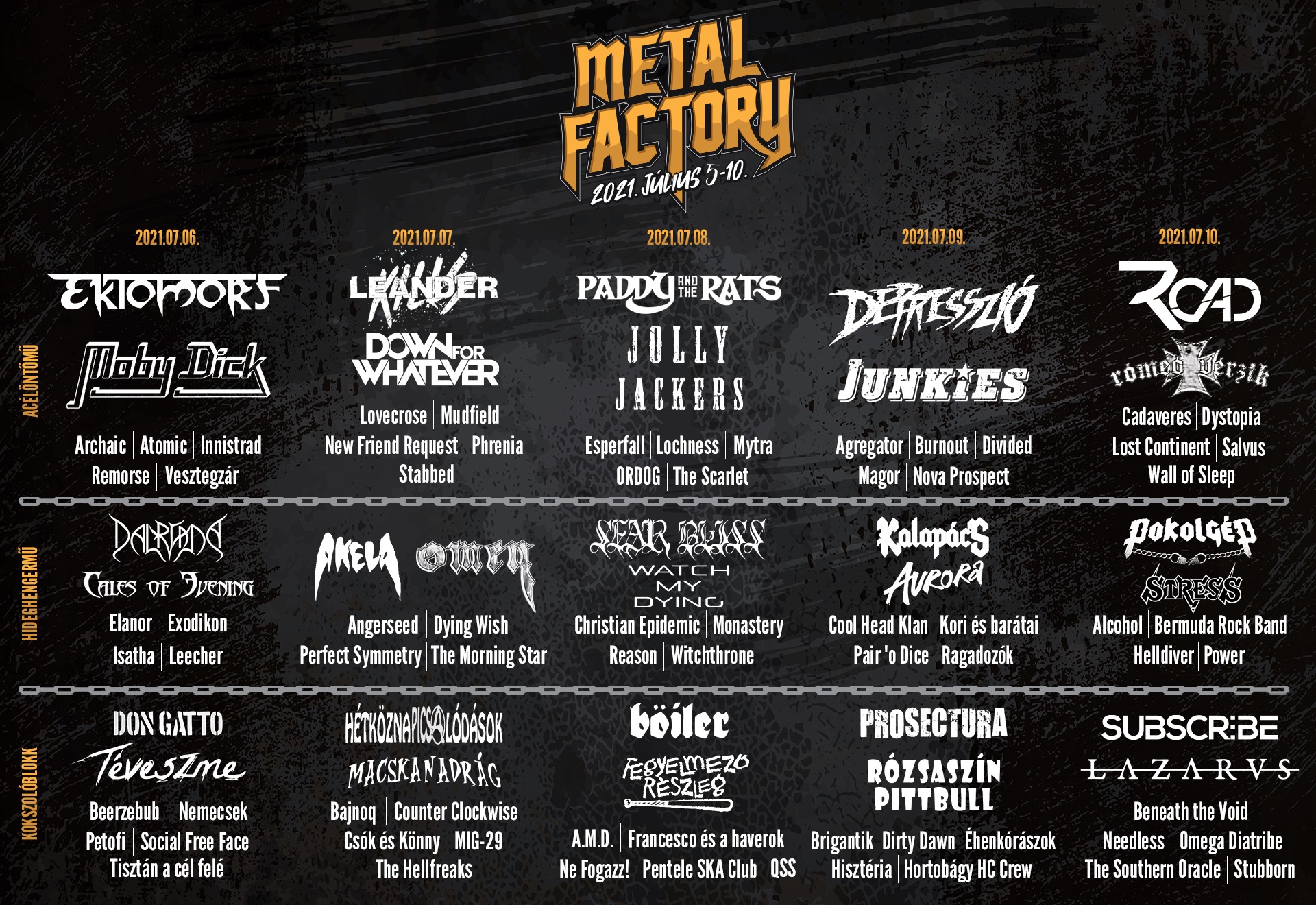 Megvan, melyik 100 magyar banda játszik a Metal Factory fesztiválon